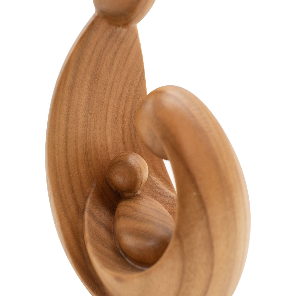 Block-Familie | Krippenblock ‘Geborgenheit’ | aus einem Holzstück gefertigt | Made in Südtirol | Kirsche satiniert | Höhe 7 cm