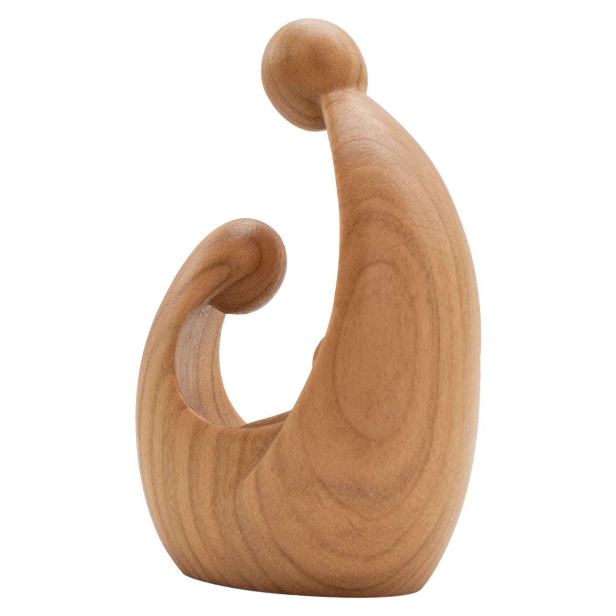 Block-Familie | Krippenblock ‘Geborgenheit’ | aus einem Holzstück gefertigt | Made in Südtirol | Kirsche satiniert | Höhe 7 cm