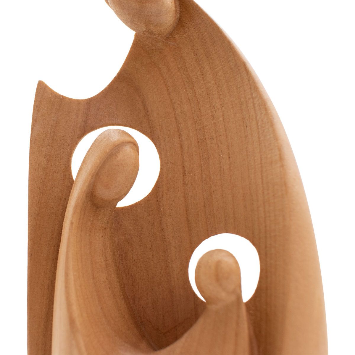 Krippenblock ‘Heilige Familie’ | aus einem Holzstück gefertigt | Made in Südtirol | Ahorn natur | Höhe 8,5 cm
