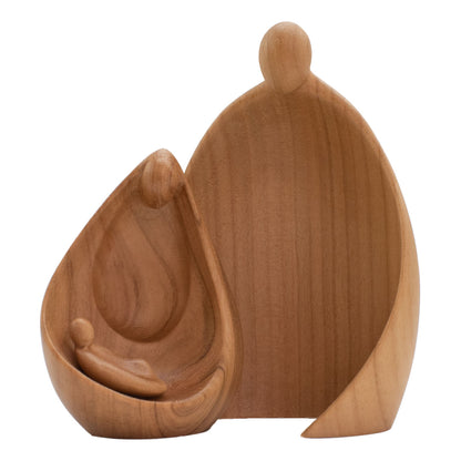 Figurenset oder Krippenfiguren-Set ‘Familie’ | 2-teilig | Made in Südtirol | Größe A - Höhe 7,5 cm | Ahorn natur