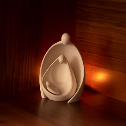Figurenset oder Krippenfiguren-Set ‘Familie’ | 2-teilig | Made in Südtirol | Größe A - Höhe 7,5 cm | Ahorn natur