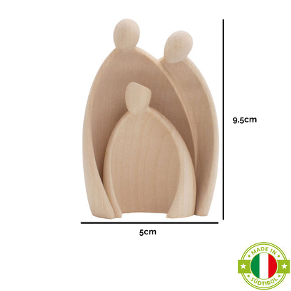 Krippenfigurenset ‘Heilige Drei Könige’ | 2-teilig | Ahorn natur | Made in Südtirol | Größe C - Höhe 9,5 cm