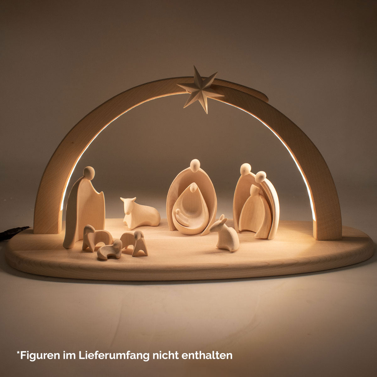 Stall mit Beleuchtung ‘Sternenlicht' | Fichte natur | gleichmäßiges & angenehmes Licht | Made in Südtirol