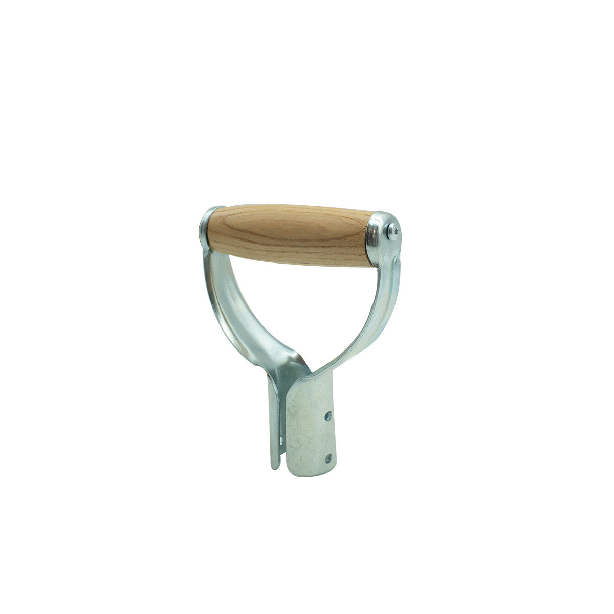 D-Griff aus Eisen und Holz |  für Stiele mit DM 3 bis 4 cm