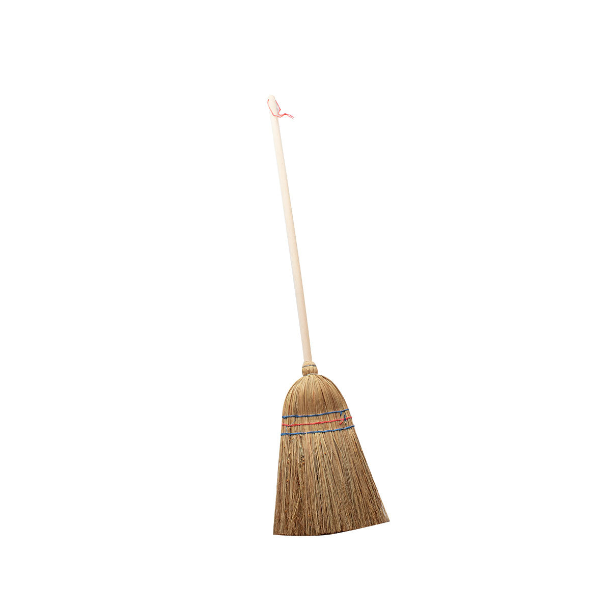 Kinder-Reisstrohbesen aus Naturmaterialien | zum Fegen oder als Hexenbesen | Länge 90 cm | CE-geprüft