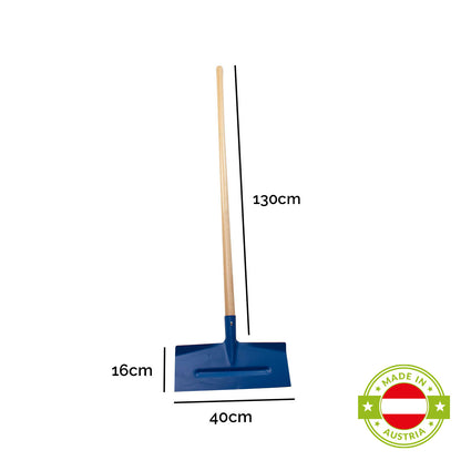 Stahl-Schneeschieber / Schneescharre mit Holzstiel | Blattbreite 40 cm