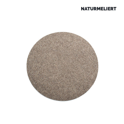 Sitz- oder Tisch-Auflage 'Color' | rund | aus 100% Schafwolle | Lind Grün | Durchmesser 34 cm | Materialstärke 5 mm | Made in Germany