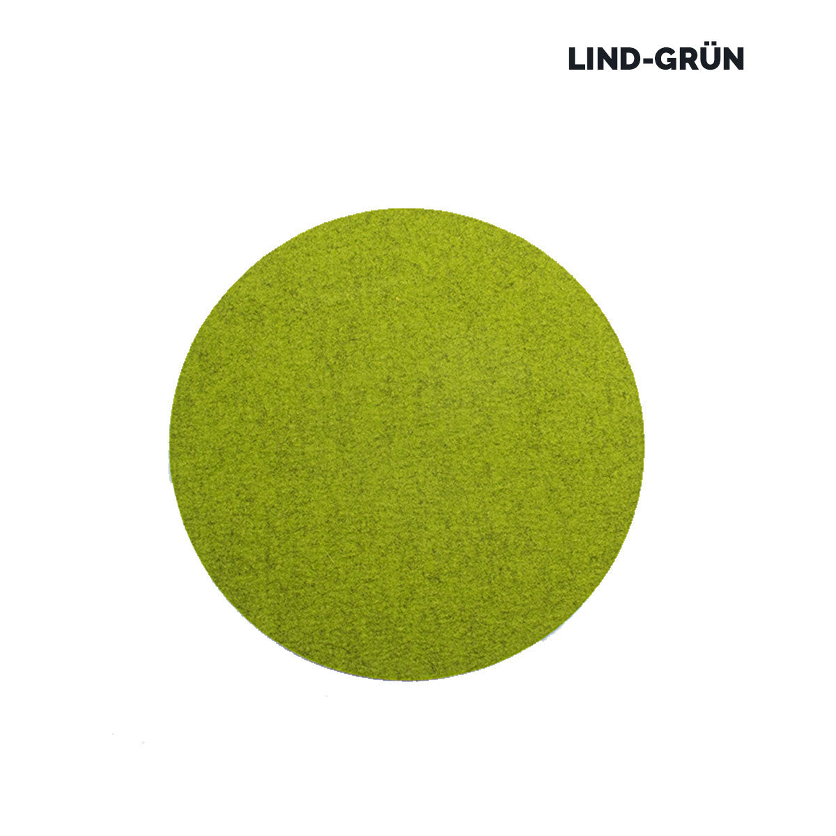 Sitz- oder Tisch-Auflage 'Color' | rund | aus 100% Schafwolle | Lind Grün | Durchmesser 34 cm | Materialstärke 5 mm | Made in Germany