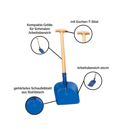 Autoschaufel aus Stahlblech mit T-Griff | Blattbreite 20 cm | für komfortables Schneeschaufeln | Made in Austria