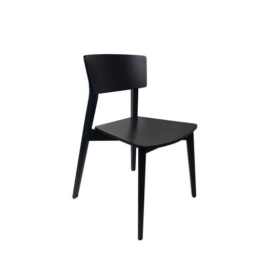 Stapelstuhl 'Mina' | 2er-Set | aus massiver Buche Schwarz / Nero