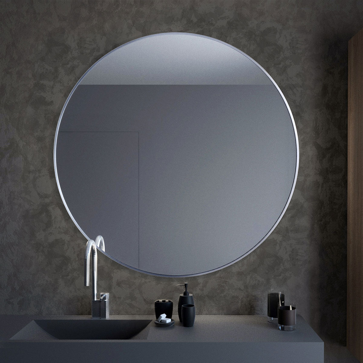 Spiegel rund 'Matteo' | DM 50 cm | in weiß | Manufactured in Europe