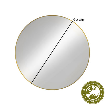 Spiegel rund 'Matteo' | DM 60 cm | in gold | Manufactured in Europe