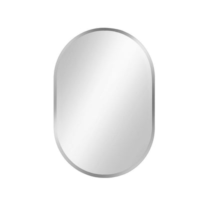 Spiegel pastillenförmig 'Pille' | 95 x 40 cm | in silber | Manufactured in Europe