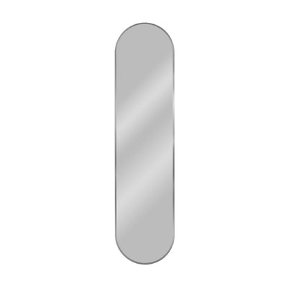 Spiegel pastillenförmig 'Pille' | 155 x 40 cm | in silber | Manufactured in Europe