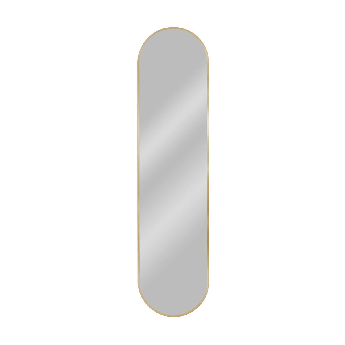 Spiegel pastillenförmig 'Pille' | 155 x 40 cm | in gold | Manufactured in Europe