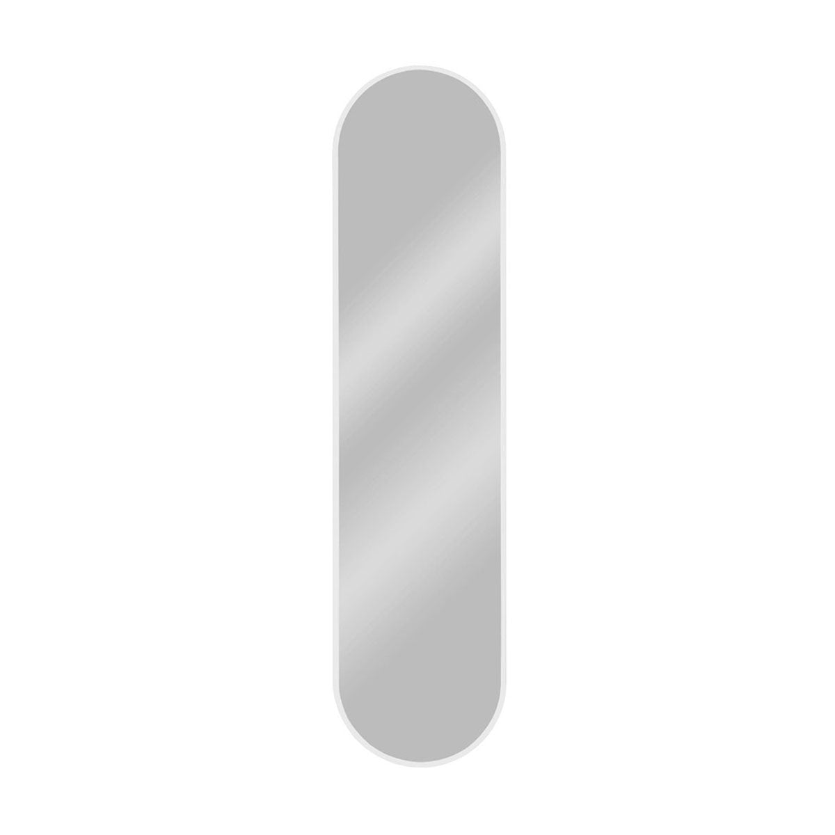 Spiegel pastillenförmig 'Pille' | 155 x 40 cm | in weiß | Manufactured in Europe