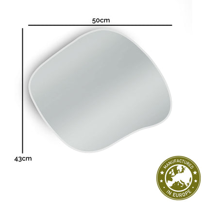 Spiegel organisch 'Xenia' | 50 x 43 cm | in weiß | Manufactured in Europe