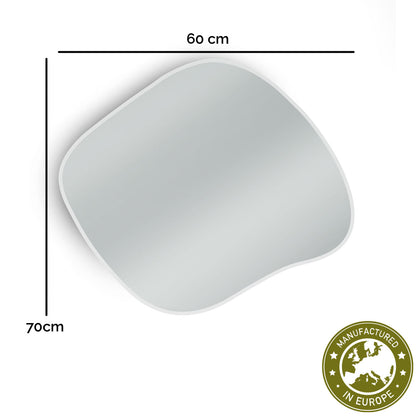 Spiegel organisch 'Xenia' | 70 x 60 cm | in weiß | Manufactured in Europe