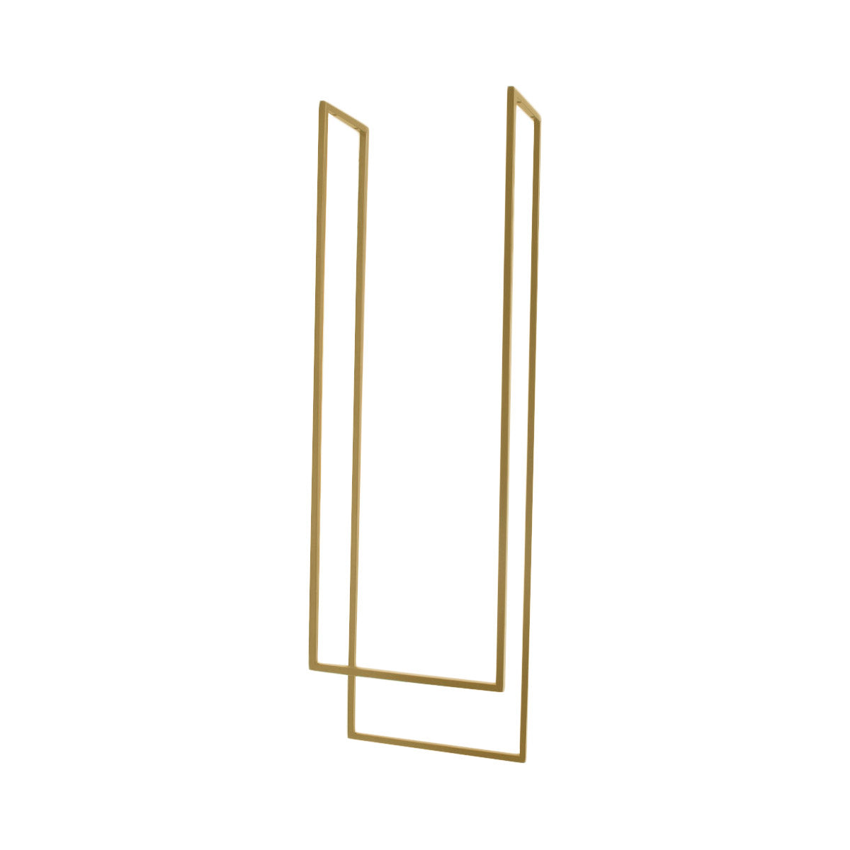 Handtuchhalter zweiläufig hängend 'Liam' | Metallhohlrohr lackiert | 40 x 20 x 110 cm | in gold | Manufactured in Europe