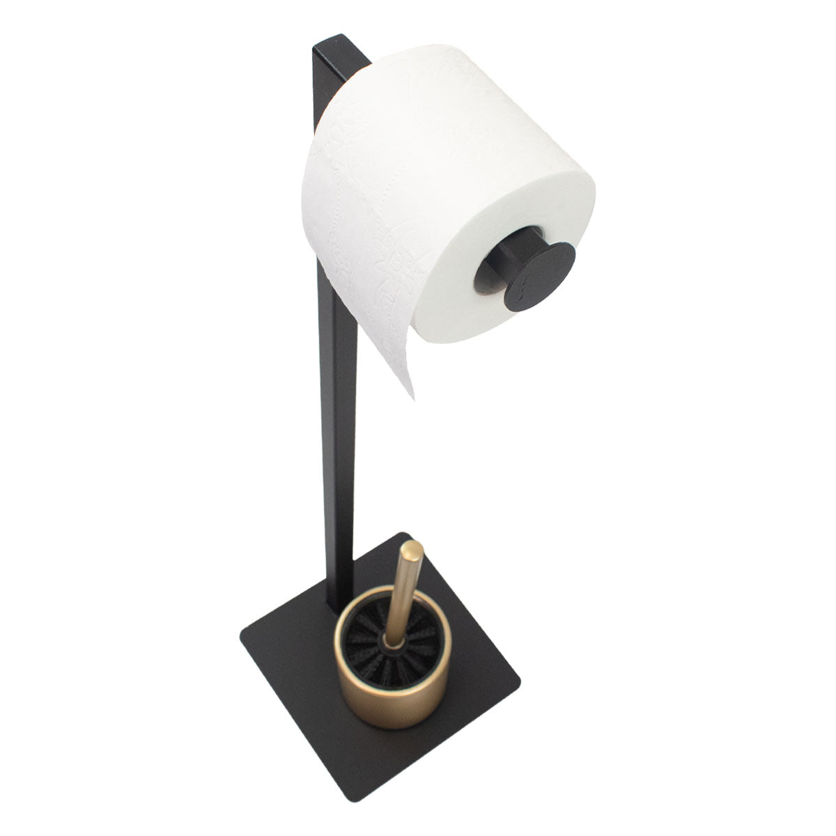 Toilettenpapier Ständer 'Levi' | Metallhohlrohr lackiert | in schwarz | Manufactured in Europe