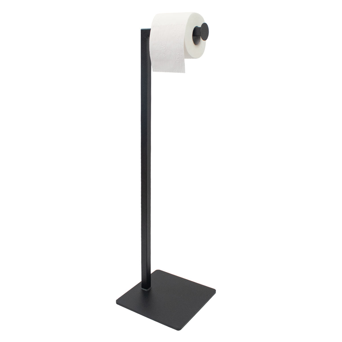 Toilettenpapier Ständer 'Levi' | Metallhohlrohr lackiert | in schwarz | Manufactured in Europe
