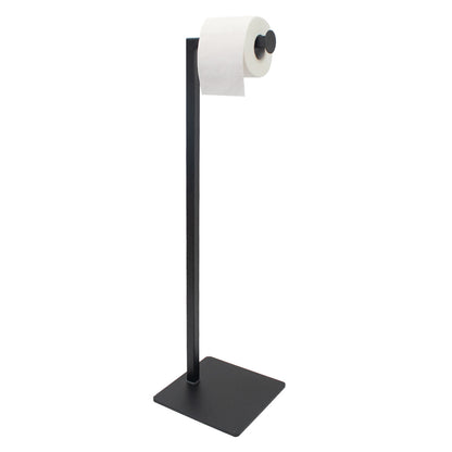 Toilettenpapier Ständer 'Levi' | Metallhohlrohr lackiert | in schwarz | Manufactured in Europe