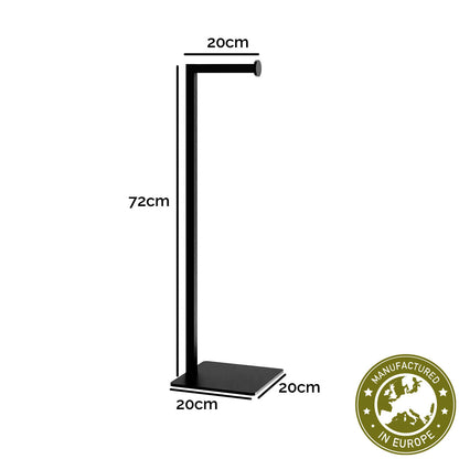 Toilettenpapier Ständer 'Levi' | Metallhohlrohr lackiert | in schwarz | Manufactured in Europe