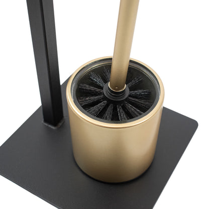 WC-Bürste 'Milo' | Glas-Metall-Behälter | in schwarz | Manufactured in Europe
