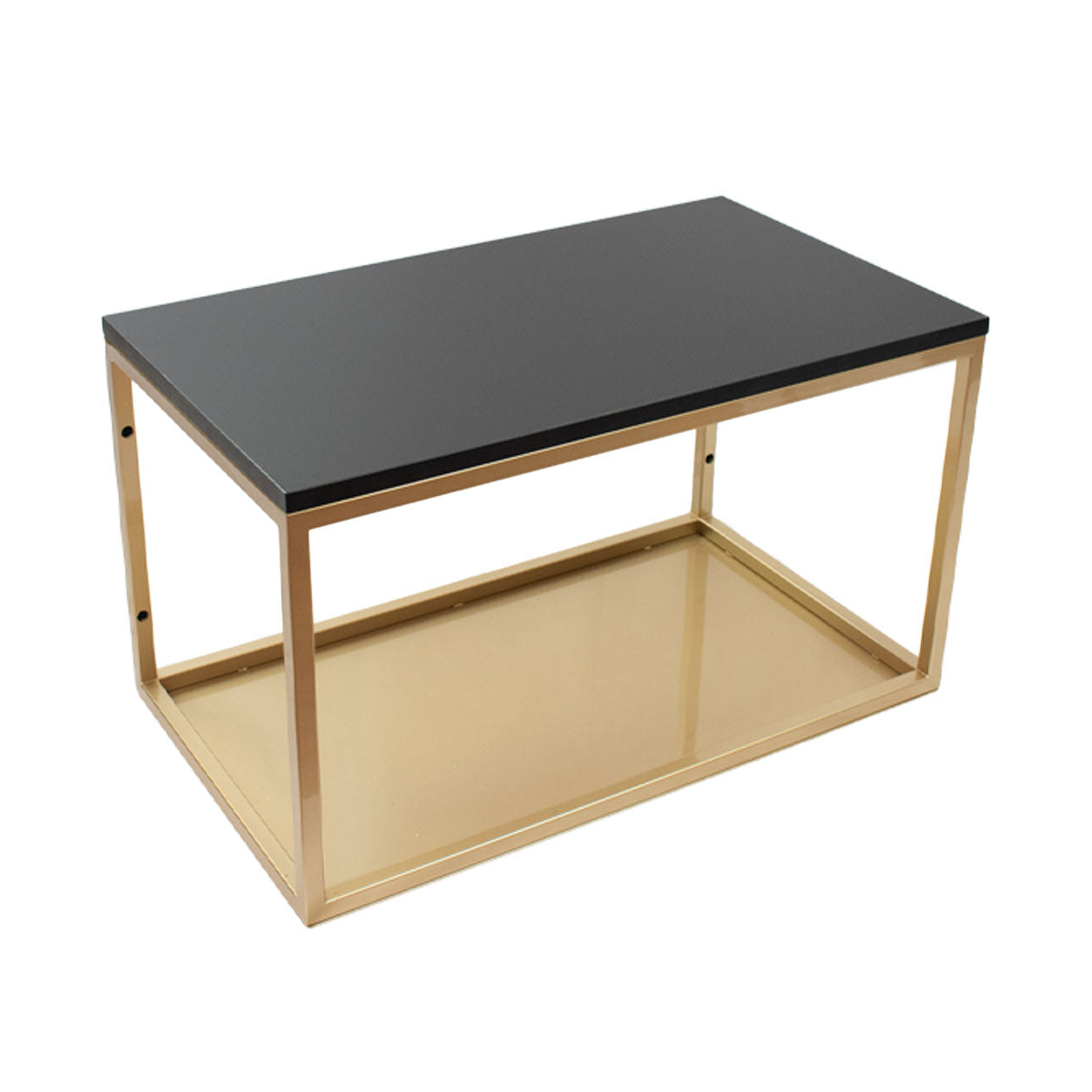 Konsole hängend 'Ava' | für Bad und Wohnraum | Metallhohlrohr lackiert | 60 x 35 x 45 cm | Gestell schwarz und Platte Eiche | Manufactured in Europe