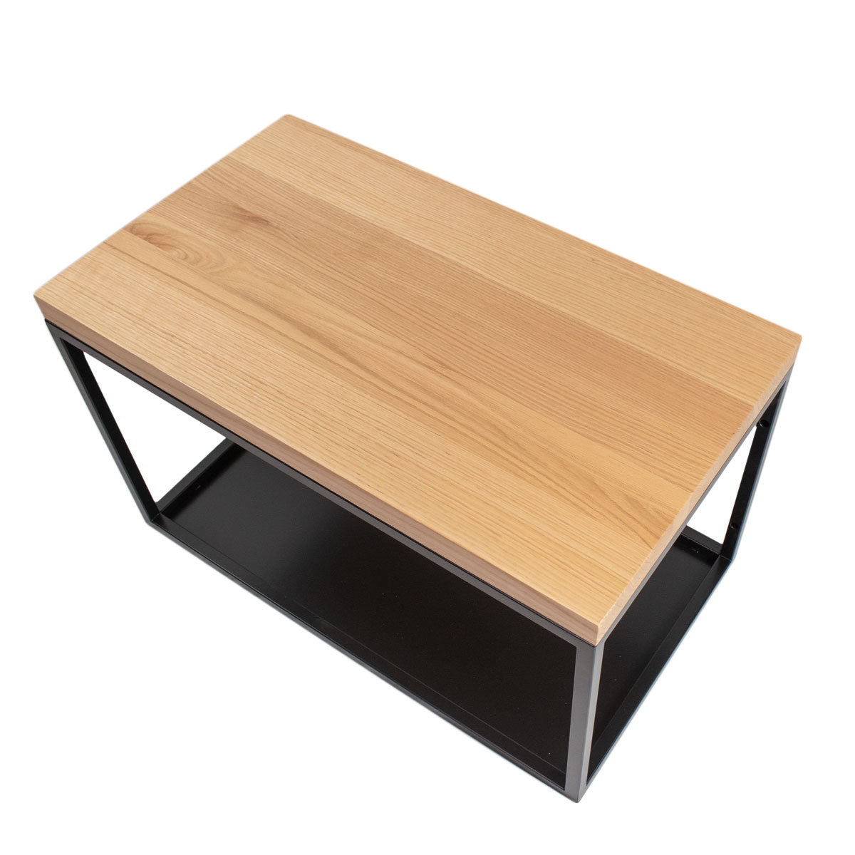 Konsole hängend 'Ava' | für Bad und Wohnraum | Metallhohlrohr lackiert | 60 x 35 x 45 cm | Gestell schwarz und Platte Eiche | Manufactured in Europe