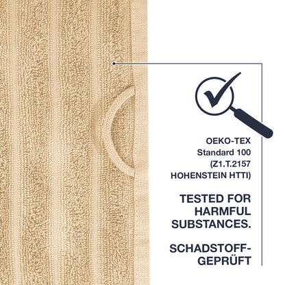 Frottier Gästetuch 'Edward' | 30 x 50 cm | 100% Baumwolle | in Beige
