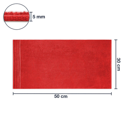 Frottier Gästetuch 'Enrico' | 30 x 50 cm | 100% Baumwolle | in Rot