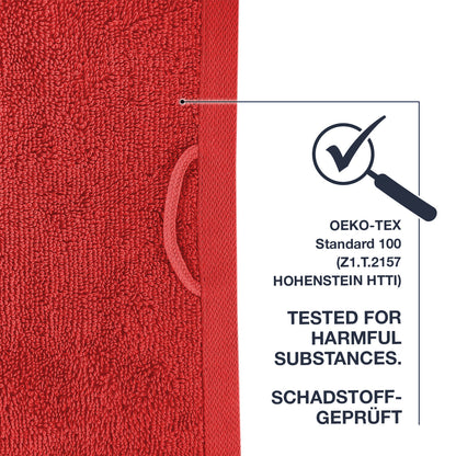 Frottier Badvorleger 'Enrico' | 50 x 70 cm | 100% Baumwolle | in Rot