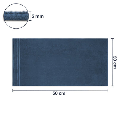 Frottier Gästetuch 'Enrico' | 30 x 50 cm | 100% Baumwolle | in Blau