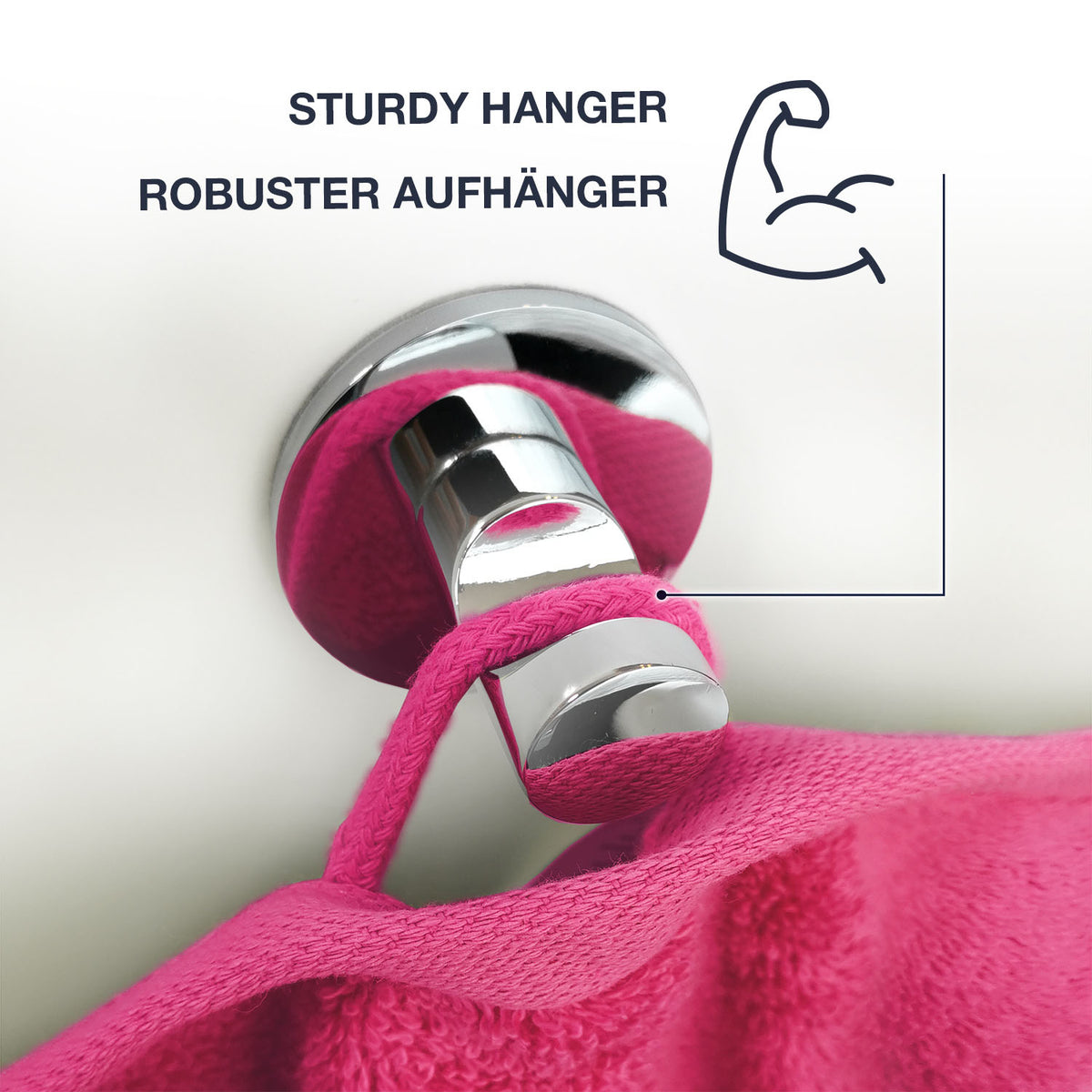 Frottier Badvorleger 'Enrico' | 50 x 70 cm | 100% Baumwolle | in Pink