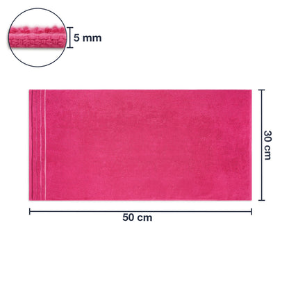 Frottier Gästetuch 'Enrico' | 30 x 50 cm | 100% Baumwolle | in Pink