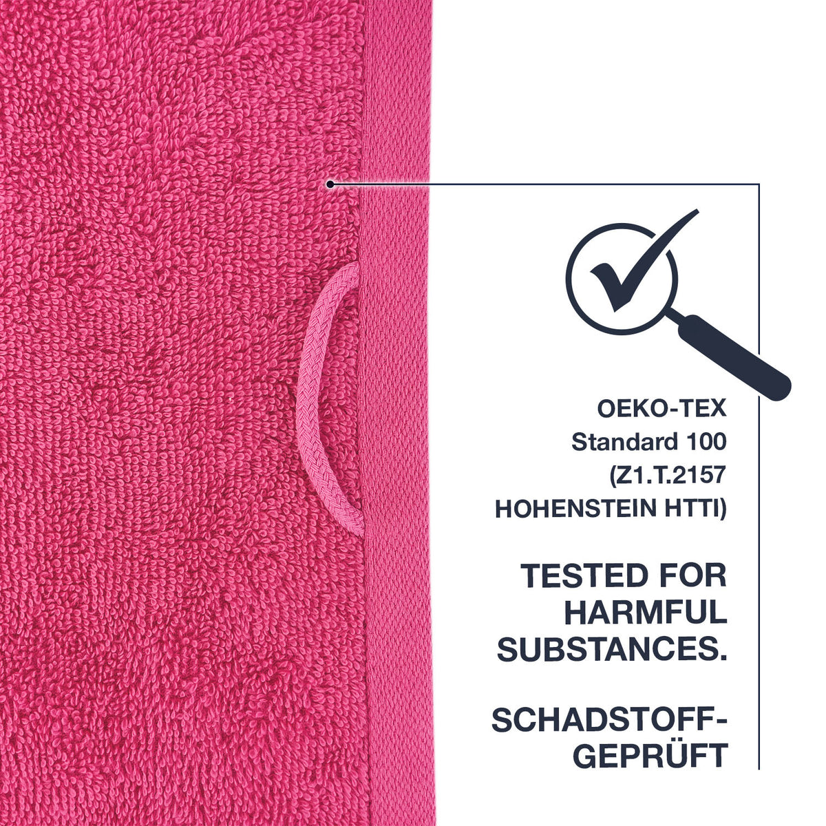 Frottier Badvorleger 'Enrico' | 50 x 70 cm | 100% Baumwolle | in Pink