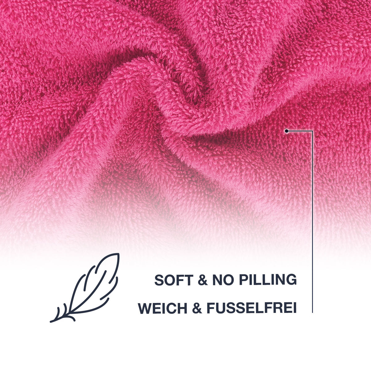 Frottier Badvorleger 'Enrico' | 50 x 70 cm | 100% Baumwolle | in Pink
