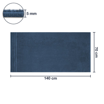 Frottier Duschtuch 'Enrico' | 70 x 140 cm | 100% Baumwolle | in Blau