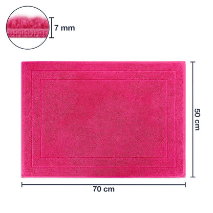 Frottier Badvorleger 'Enrico' | 50 x 70 cm | 100% Baumwolle | in Pink