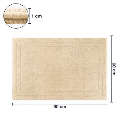Frottier Badvorleger 'Edward' | 60 x 90 cm | 100% Baumwolle | in Beige