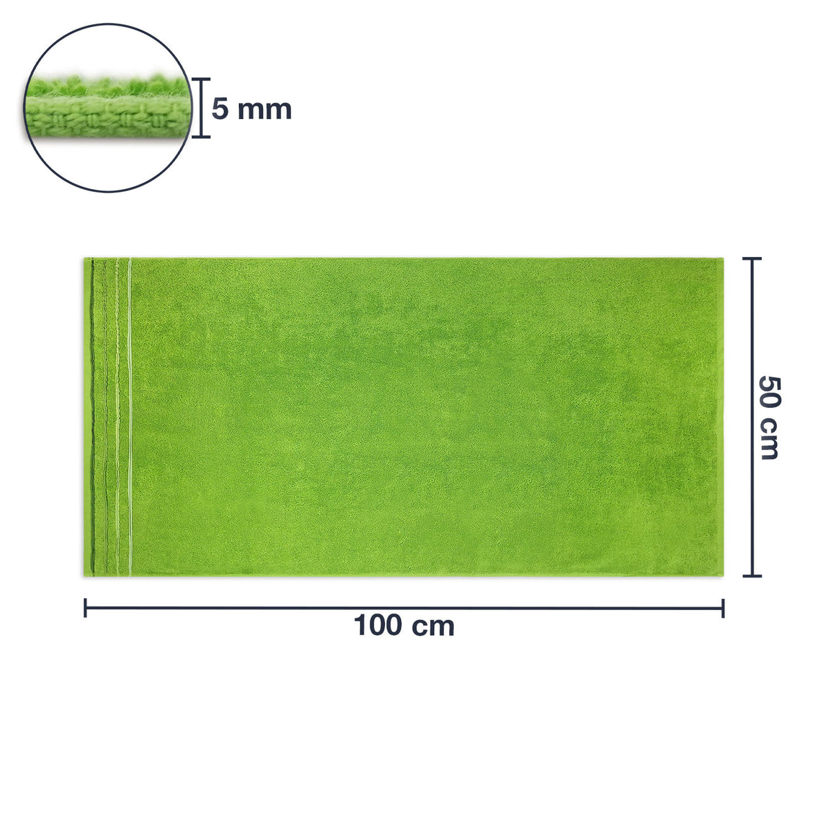 Frottier Handtuch 'Enrico' | 50 x 100 cm | 100% Baumwolle | in Grün