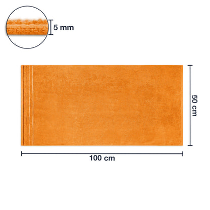 Frottier Handtuch 'Enrico' | 50 x 100 cm | 100% Baumwolle | in Orange