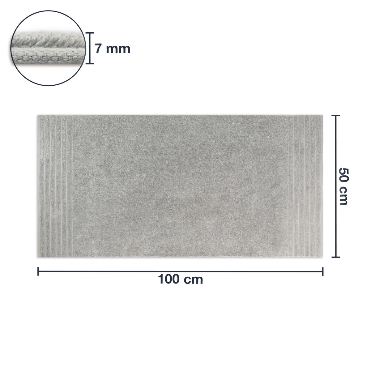 Frottier Handtuch 'Edward' | 50 x 100 cm | 100% Baumwolle | in Petrol