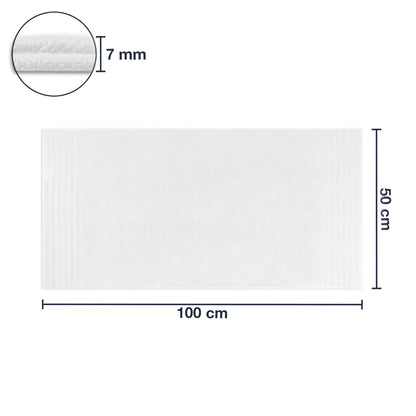 Frottier Handtuch 'Edward' | 50 x 100 cm | 100% Baumwolle | in Weiß