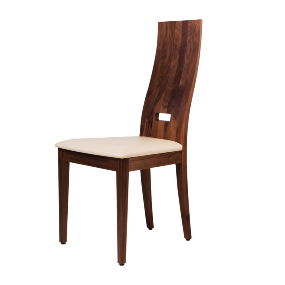 Eleganter Stuhl mit Weisspolster - 'Sitwell Fine Cushion' kernbuche roh