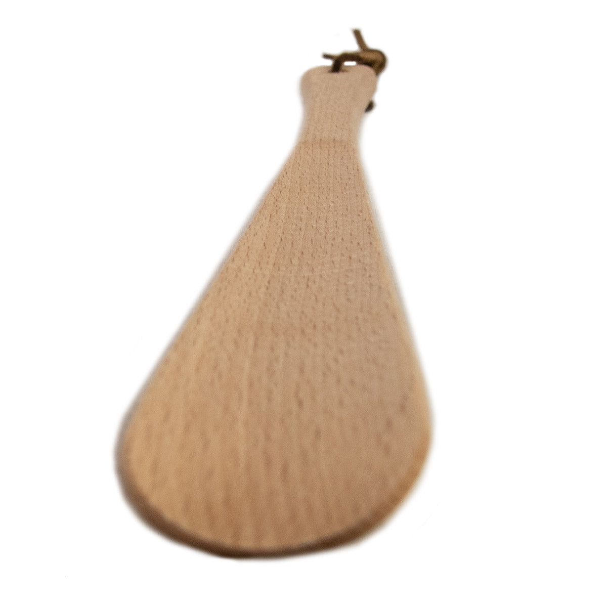 Robuster Schuhlöffel aus Buchenholz mit Lederband | langstielig | 370x34x11 mm