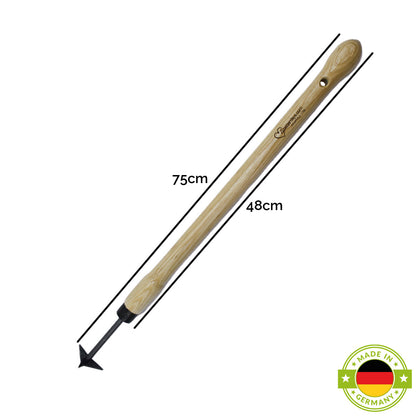 Triangel-Fugenkratzer | aus Schwedenstahl | mit 14 cm ergonomischem Eschengriff | handgeschmiedet in Deutschland