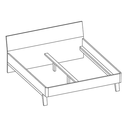 Klassisches Massivholzbett 'Style' -  90x200 Astfichte mit Wasserlack behandelt