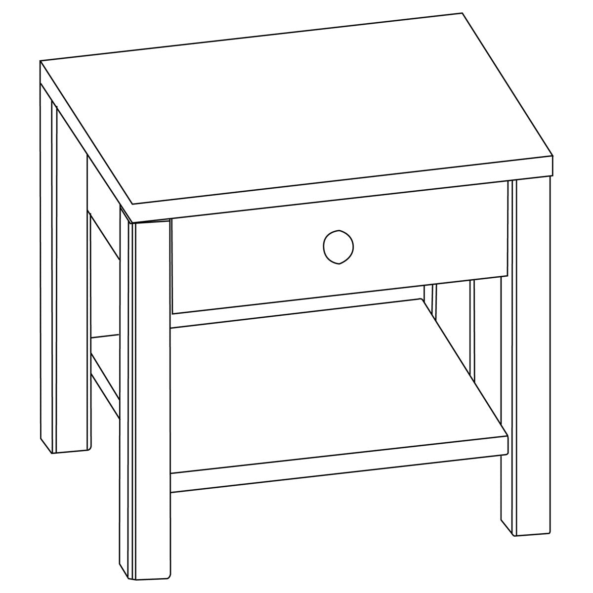 Nachttisch aus Zirbe/Fichte - 'Dream Base' Fichte